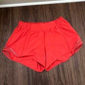 Lululemon Autumn Red Hotty Hot Shorts 2.5 inch